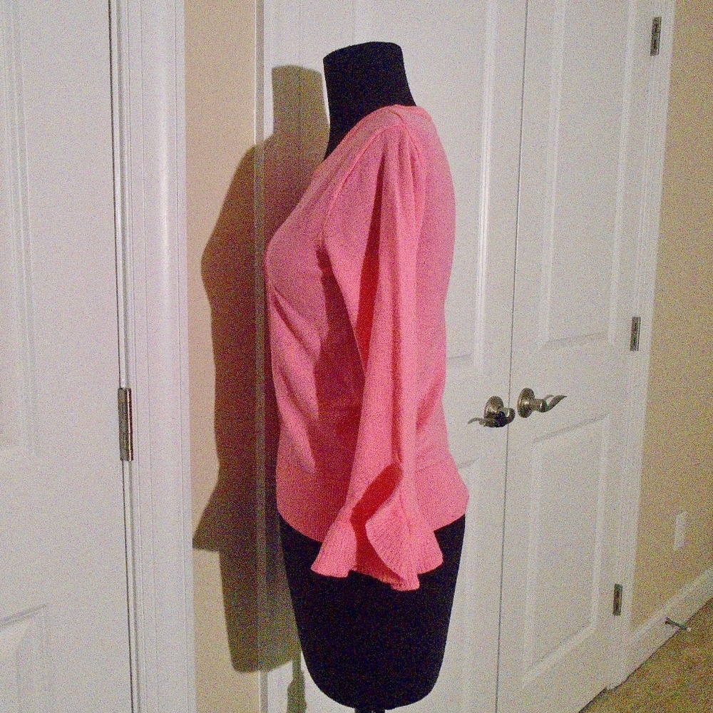 J CREW Crewneck Ruffle Sleeve Sweater XS - Picture 4 of 7